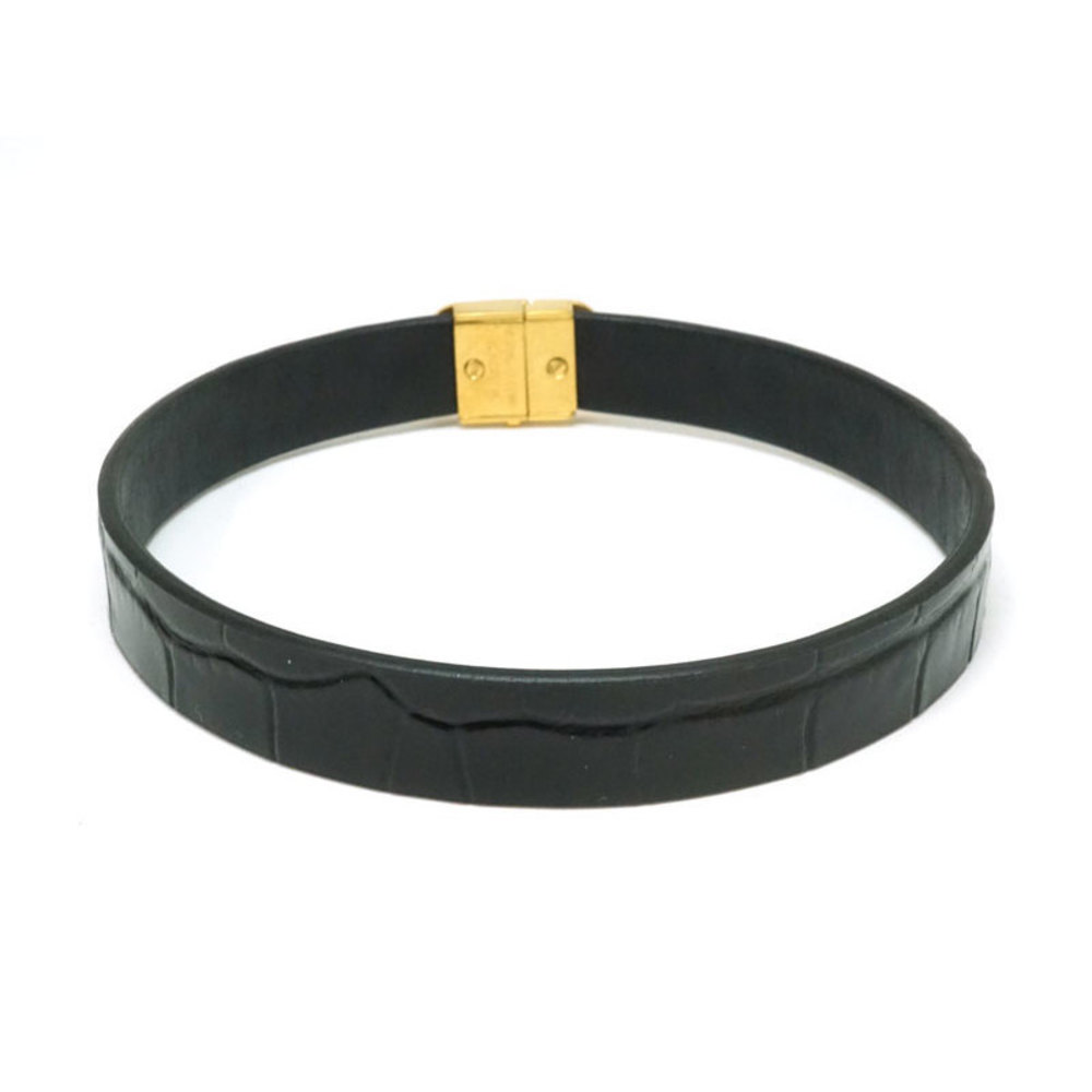 Balenciaga Wrap Bracelet Bangle Accessory Black Double Double Leather